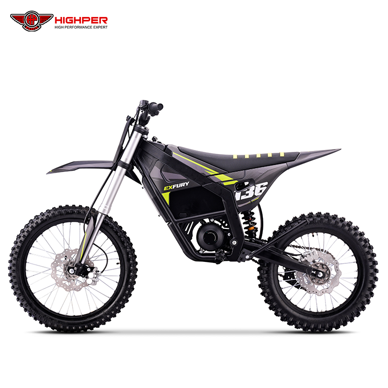 Фото электро питбайка Highper HP136E Electric Off-Road Dirt Bike 12KW72V QS138 Motor 21/18 Wheels