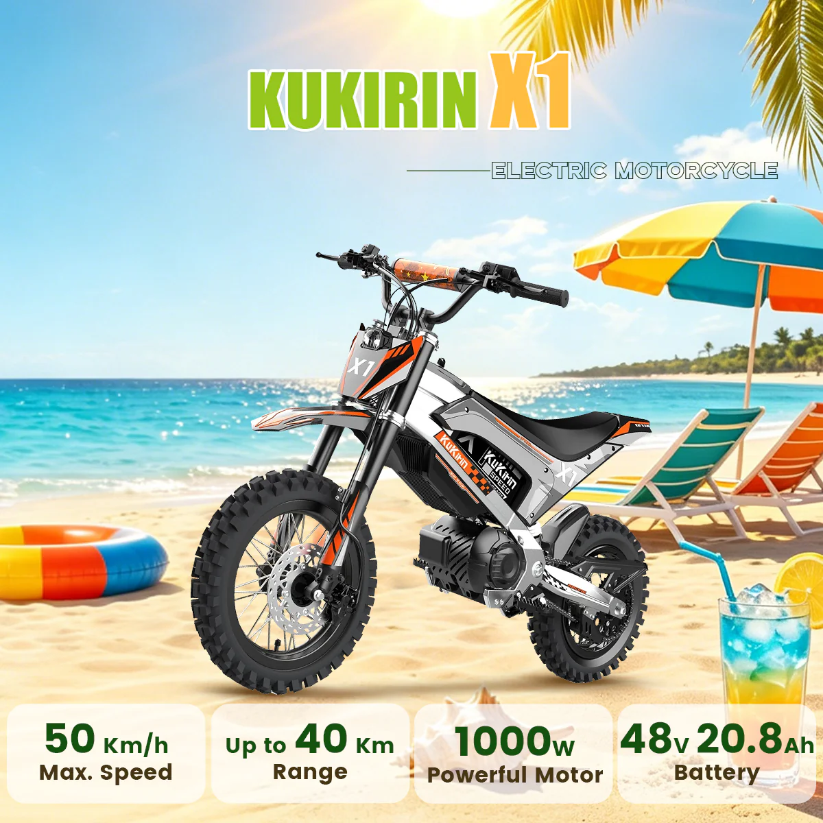 Фото электро питбайка Kugoo KuKirin X1