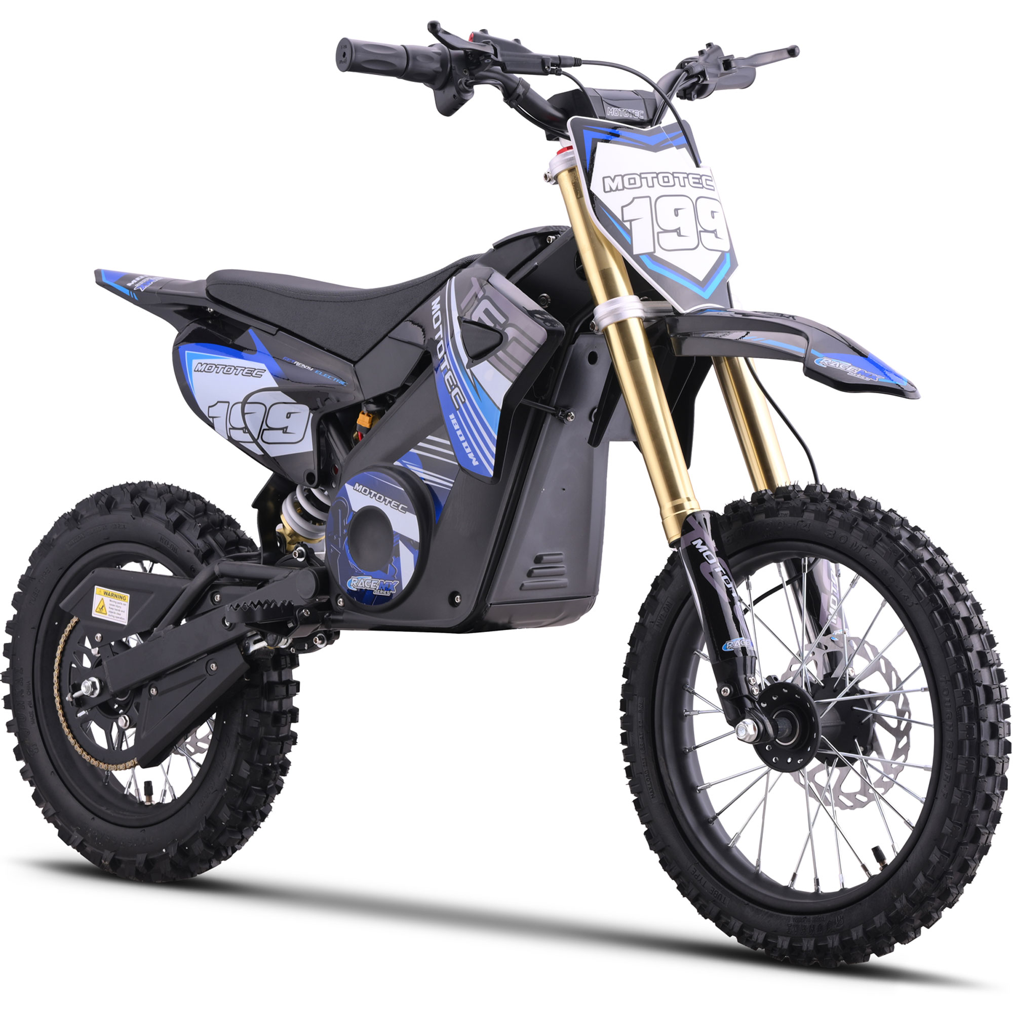 Фото электро питбайка MotoTec 48v 1800w Pro Electric Dirt Bike Lithium