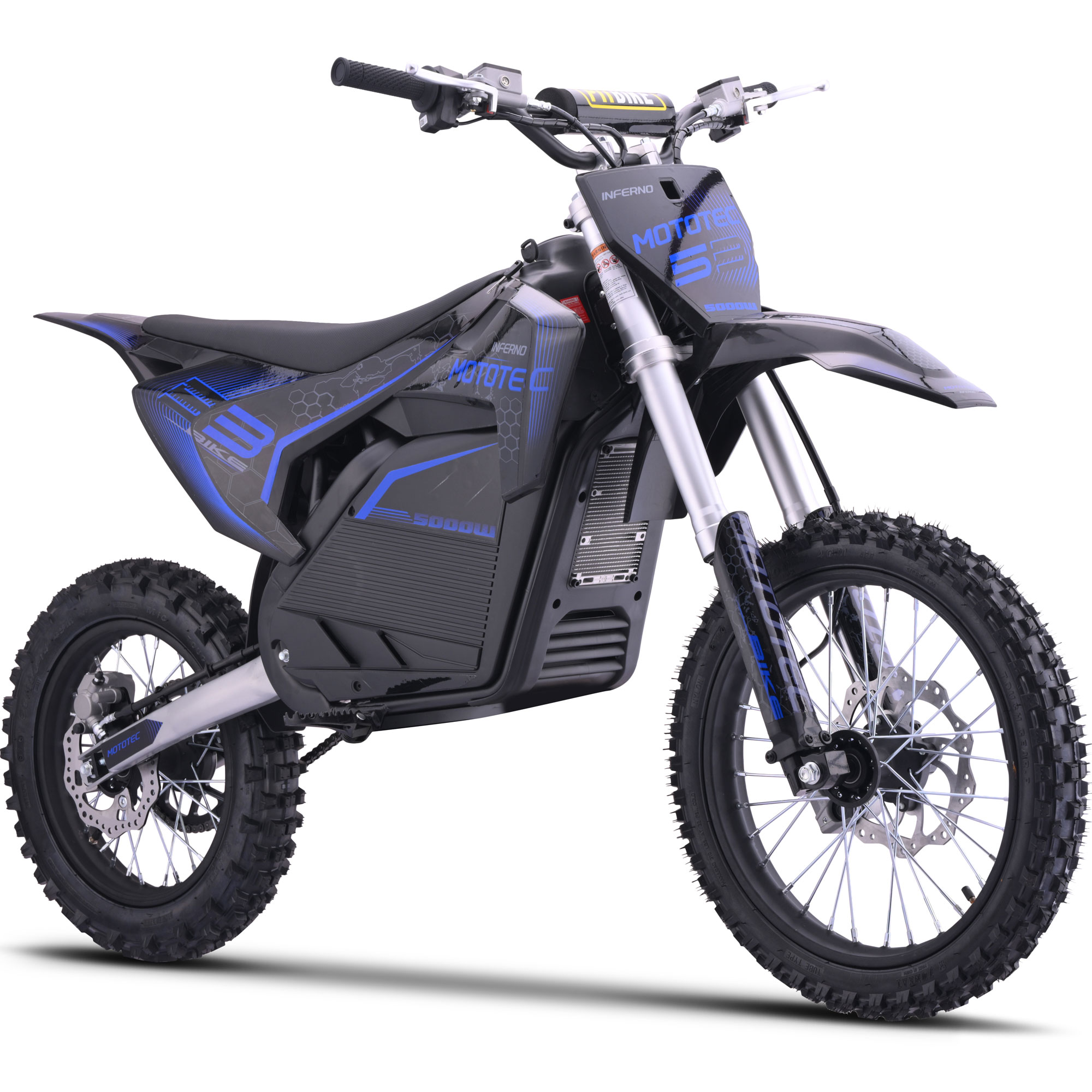Фото электро питбайка MotoTec 72v 5000w Pro Electric Dirt Bike Lithium
